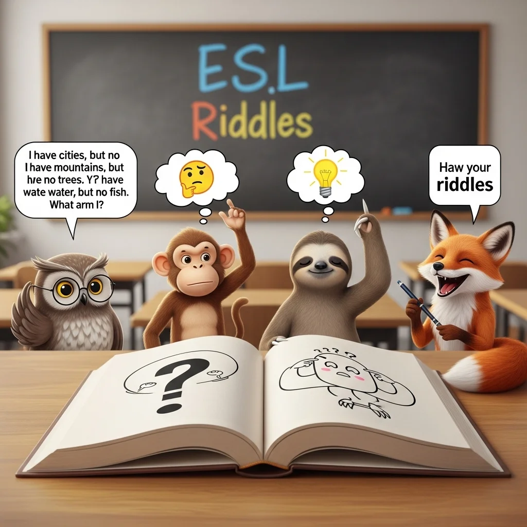 🌈 ESL Color & Shape Riddles