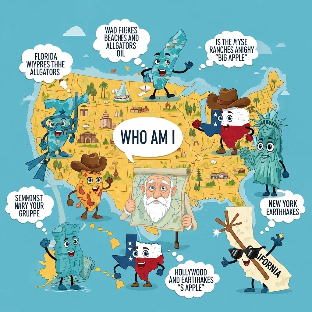 🌟 Modern Life State Riddles