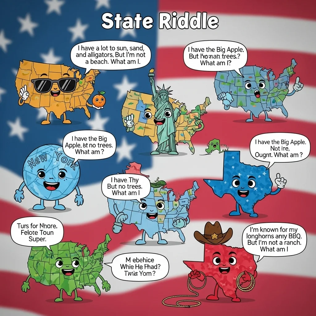 🗺️ Easy State Riddles for Kids