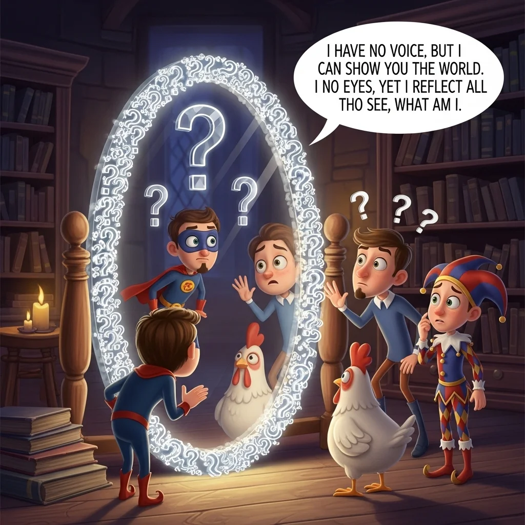 🪞 Poetic Mirror Riddles with Imagery