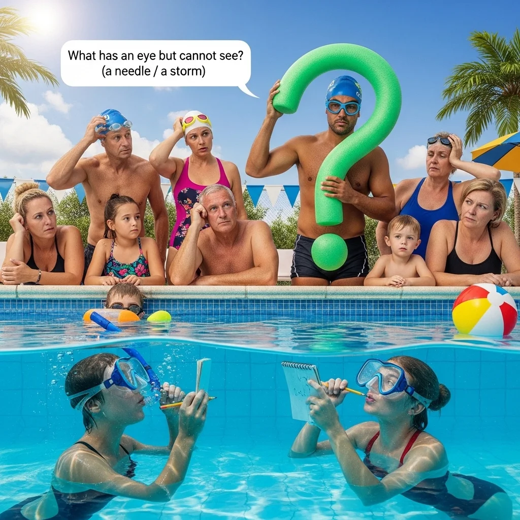 🌊 Poolside Riddles That Make a Splash