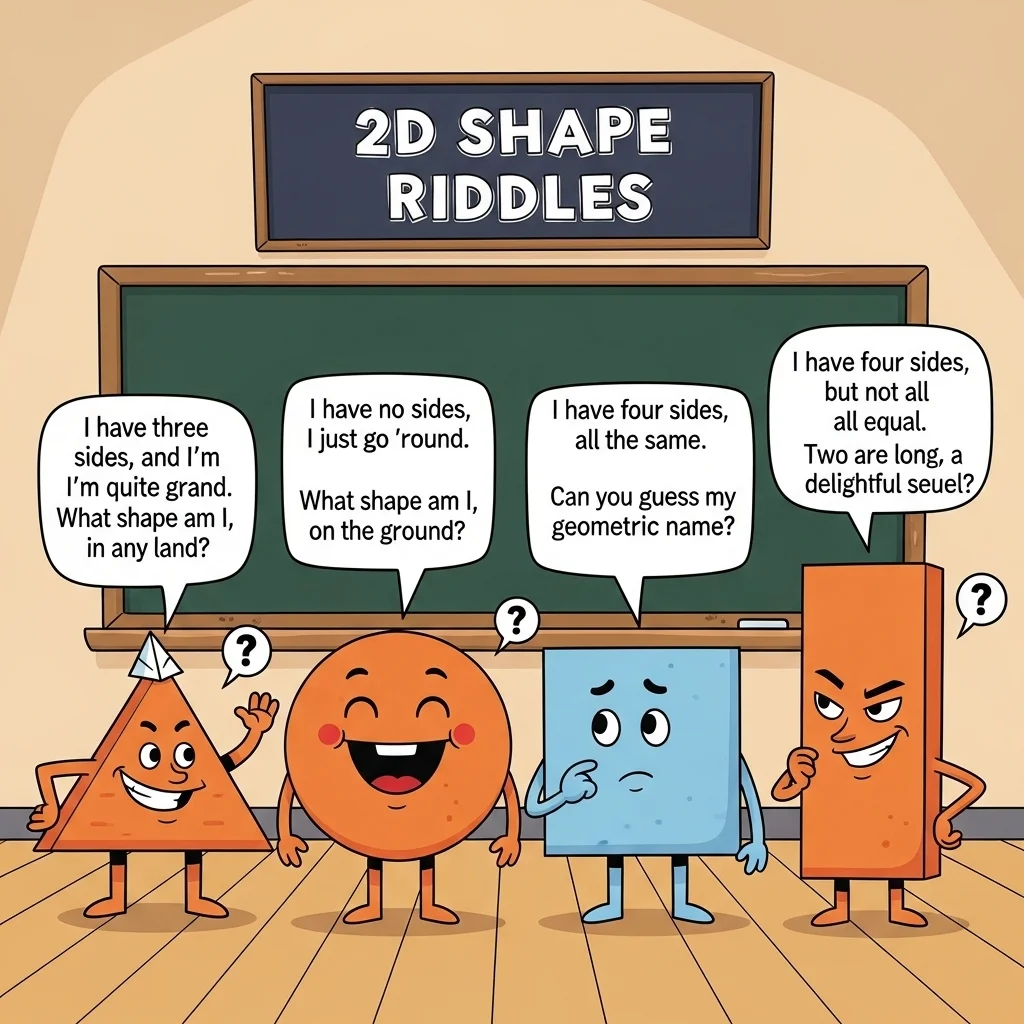 🎓 Classroom-Friendly 2D Shape Riddles
